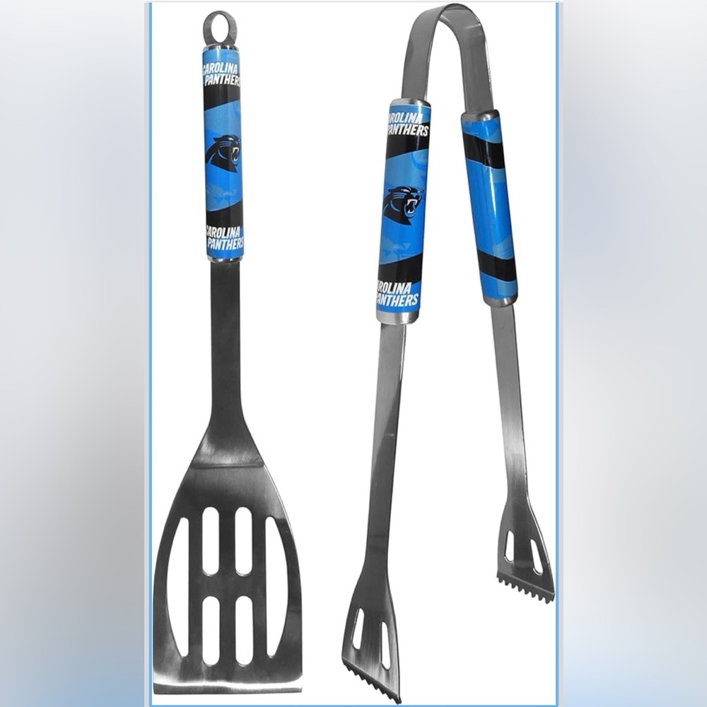 NFL Siskiyou Carolina Panthers 2 Peice Grill Set Tongs Spatula NEW